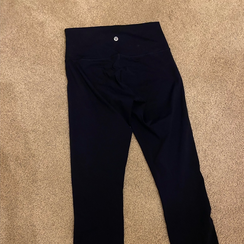 Lululemon dark blue navy, HR wunder train leggings size 6, 23”, Like New, EUC